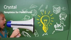  Presentation with cute doodles - Audience pleasing PPT theme consisting of 123 - education doodles with cute pupil backdrop and a seafoam green colored foreground