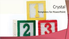  Presentation with blocks - Amazing PPT layouts having 123 - wooden blocks stacked vertically backdrop and a blonde colored foreground