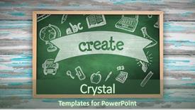  Presentation with green chalkboard - PPT layouts with 123 abc - chalkboard against create against green background and a ocean colored foreground