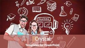  Presentation with books gratis - Beautiful slide set featuring 123 abc - geeky hipster couple holding books backdrop and a  colored foreground