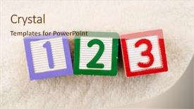  Presentation with toy - Presentation theme with 123 toy block with towel background and a cream colored foreground
