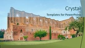  Presentation with southwest - Presentation design consisting of 12th-century 30 km southwest background and a light blue colored foreground