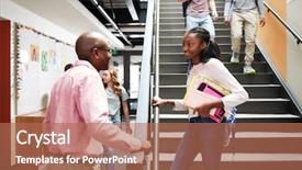  Presentation with high school - Theme featuring 13 15 years - female high school student talking background and a coral colored foreground