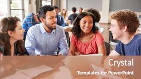  Presentation with at risk high school students - Presentation theme consisting of 13 15 years - high school students using laptops background and a coral colored foreground