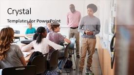  Presentation with high school - Slides featuring 13 15 years - view through doorway of high background and a lemonade colored foreground