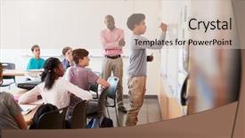  Presentation with high school - PPT layouts consisting of 13 15 years - view through doorway of high background and a soft green colored foreground