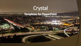  Presentation with night sky plane view - Colorful theme enhanced with 134 and 2 glendale freeway backdrop and a tawny brown colored foreground