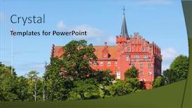  Presentation with denmark - Presentation theme with 13th-century-castle-at-tranek background and a light blue colored foreground