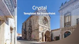  Presentation with gothic architecture - PPT layouts with 13th century romanesque and gothic background and a teal colored foreground