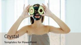  Presentation with teen girl - Beautiful slide deck featuring 14 - lifestyle of 12-14 years old backdrop and a coral colored foreground