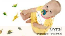  Presentation with baby girl christening - Beautiful slides featuring 14 month old baby girl backdrop and a blonde colored foreground