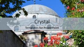  Presentation with ottoman empire - Beautiful PPT theme featuring 1401 ac in ottoman backdrop and a light blue colored foreground