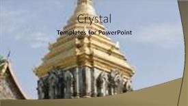  Presentation with mai - Beautiful presentation design featuring 14th-century-wat-chiang-mai backdrop and a light blue colored foreground