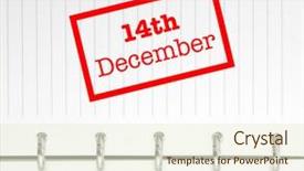 Presentation with agenda - PPT theme having 14th-december-written background and a cream colored foreground