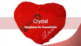  Presentation with heat - Presentation theme having 14th feb - antique skeleton key background and a crimson colored foreground