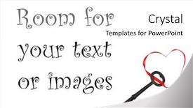  Presentation with red heart key - Cool new presentation theme with history - spring view of jerusalem city backdrop and a light blue colored foreground