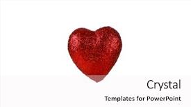  Presentation with glitter - Slides consisting of 14th feb - red glitter valentines day heart background and a white colored foreground