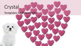  Presentation with hot pink white - Presentation design enhanced with 14th feb - valentines day heart made background and a coral colored foreground