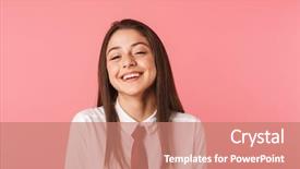  Presentation with school - Amazing PPT theme having 15 - portrait of caucasian girl 15-16y backdrop and a coral colored foreground