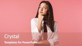  Presentation with teen girl - Slide set consisting of 15 - portrait of teen girl 15-16y background and a coral colored foreground