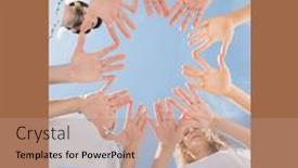  Presentation with community assistance - Slides enhanced with 15-april-and-international-microvolunteering background and a coral colored foreground