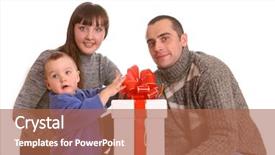  Presentation with happy birthday - Presentation enhanced with 15 birthday - happy family with white gift background and a red colored foreground