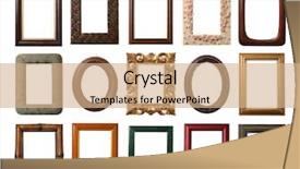  Presentation with frames isolated on white brown - Presentation featuring 15 different frames isolated background and a coral colored foreground