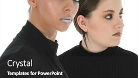  Presentation with black girl - PPT layouts consisting of 15 year old girl and 23 year old woman in black background and a dark gray colored foreground