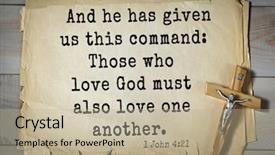  Presentation with top 150 - PPT layouts having 150 bible verses about love background and a mint green colored foreground