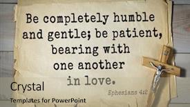  Presentation with top 150 - Amazing theme having 150 bible verses about love backdrop and a mint green colored foreground