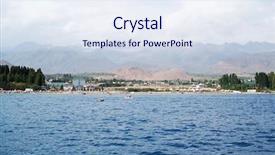  Presentation with hydrologic sea level rise - PPT layouts with 1500 meters above sea level background and a sky blue colored foreground