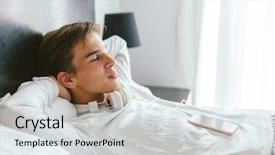  Presentation with evaluation of 5 years old boy - Colorful slide deck enhanced with 16 - 16 years old teenage boy backdrop and a light gray colored foreground