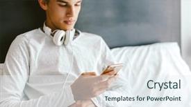  Presentation with old music - Presentation theme with 16 - 16 years old teenager using background and a  colored foreground