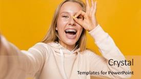  Presentation with joyful - Theme featuring 16-18 with dental braces background and a lemonade colored foreground