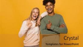  Presentation with cheerful - PPT theme enhanced with 16-18 with dental braces background and a gold colored foreground