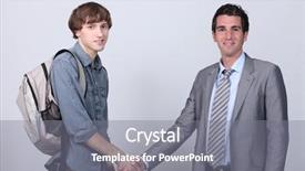  Presentation with shaking hands - PPT theme consisting of 16 25 - teenager shaking hands background and a gray colored foreground