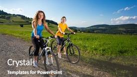  Presentation with adventure biking women - Cool new presentation theme with snack - bundi - a traditional indian backdrop and a lemonade colored foreground