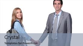  Presentation with shaking hands - Slide deck consisting of 16 25 - young student shaking hands background and a seafoam green colored foreground