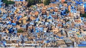  Presentation with jodhpur - Slide set consisting of 16 9 - aerial panorama of jodhpur also background and a gray colored foreground