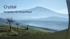  Presentation with volcano - PPT layouts having 16 9 - etna volcano panoramic view background and a light blue colored foreground