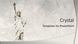  Presentation with liberty - PPT theme enhanced with 16 9 - front view of the statue background and a lemonade colored foreground