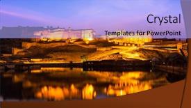  Presentation with principal - Colorful presentation theme enhanced with 16 9 - panorama of amer fort amber backdrop and a light blue colored foreground