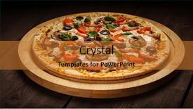  Presentation with capsicum - Amazing presentation theme having 16 9 - panorama of ham pizza backdrop and a  colored foreground