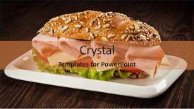  Presentation with cream cheese and fruit sandwich - Slide set featuring 16 9 - panorama of ham sandwich background and a  colored foreground