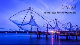  Presentation with india fort - Audience pleasing presentation theme consisting of 16 9 - panorama of kochi tourist attraction backdrop and a light blue colored foreground