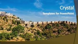  Presentation with rajasthan - PPT theme enhanced with 16 9 - panorama of kumbhalgrh fort rajasthan background and a teal colored foreground