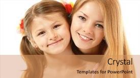  Presentation with child teen - Audience pleasing PPT layouts consisting of 16 9 - portrait of two happy sisters backdrop and a  colored foreground