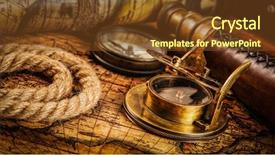  Presentation with navigation compass - PPT layouts with 16 9 - travel geography navigation concept background background and a tawny brown colored foreground
