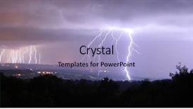  Presentation with lightning - Slide deck consisting of environment act - 16 bolts of lightning panorama background and a light blue colored foreground