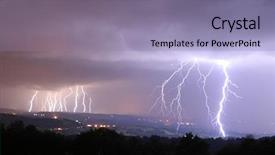  Presentation with lightning - Presentation design having 16 bolts of lightning background and a coral colored foreground